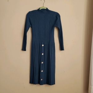 Mock turtleneck sweater dress